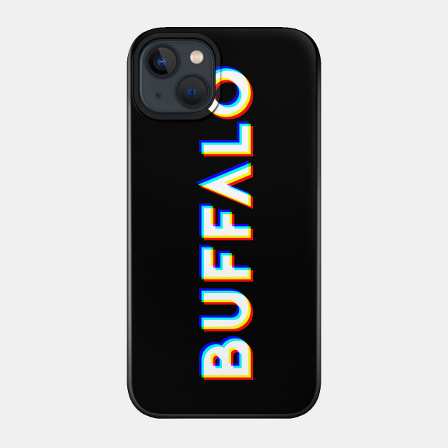 Buffalo New York CMYK Glitch Type - Buffalo - Phone Case