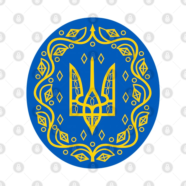 Ukraine Kyiv Flag - Ukraine Trident - Coat of Arm - Ukraine Flag by The lantern girl