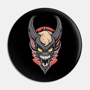 Demonic Evil Logo Art Pin