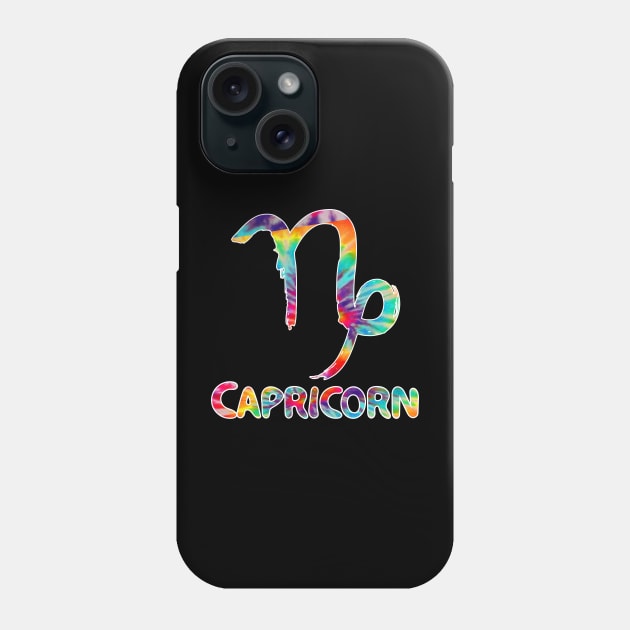 Capricorn tie dye Phone Case by RoseaneClare 