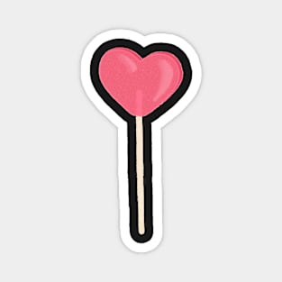 I Heart You Pink Lollipop Magnet