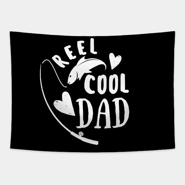 Fishing Reel Cool Dad Father's  day gift for Fisherman Dad Tapestry by JunThara