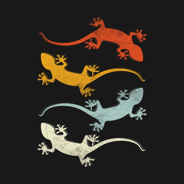 Reptile Retro Geckos by shirtsyoulike