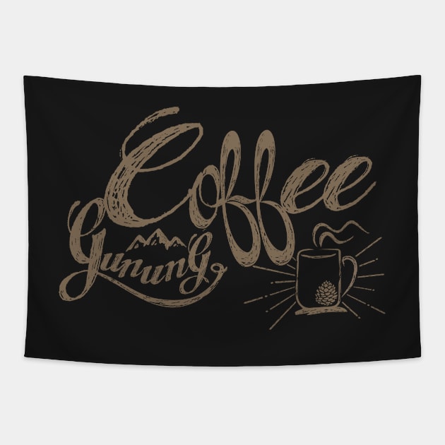 coffee gunung (mountain coffee) Tapestry by coffeines