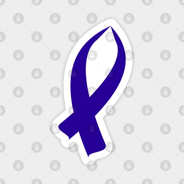 Awareness Ribbon (Dark Blue) Magnet by BlakCircleGirl