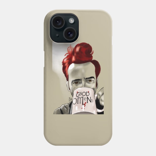 David Tennant portrait Phone Case by AC Salva