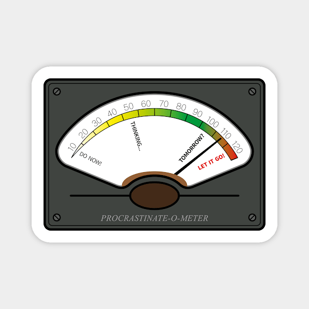 Procrastination Meter Magnet by Nero Creative