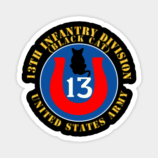 13th Infantry Divison - Black Cat Magnet
