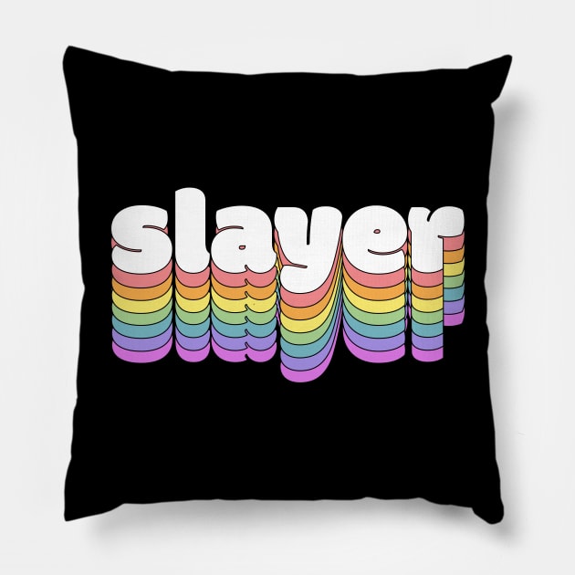 Rainbow Slayer Pillow by darklordpug