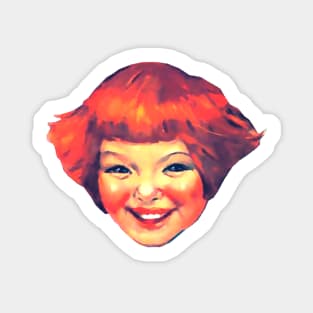 red haired girl with bangs Magnet