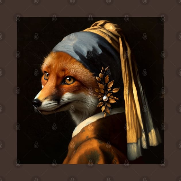 Wildlife Conservation - Pearl Earring Red Fox Meme by Edd Paint Something