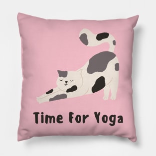 Time for yoga cat version Pillow