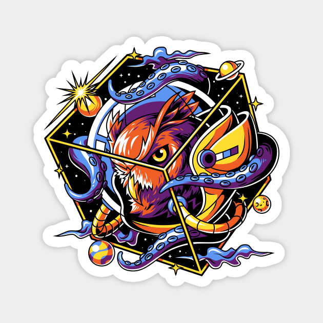 Owl Astronaut Magnet by anggatantama