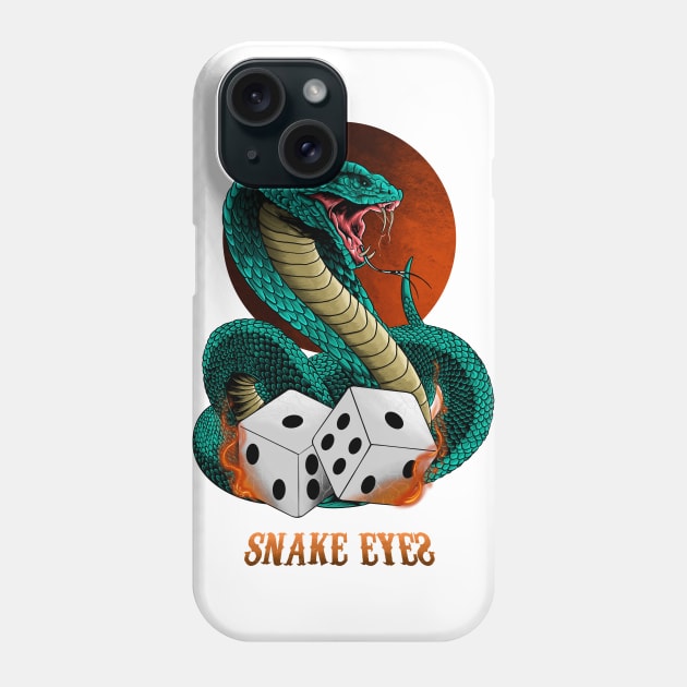 SNAKE EYES DICE Phone Case by AWANG ART STUDIO