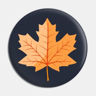 Light Orange Autumn Maple Leaf Pin