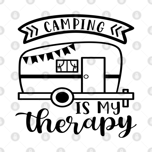 Camping Is My Therapy Camper RV by GlimmerDesigns