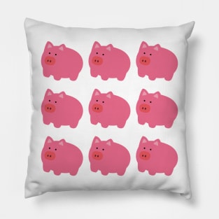 Pig animal. Seamless pattern design on white background. Pillow