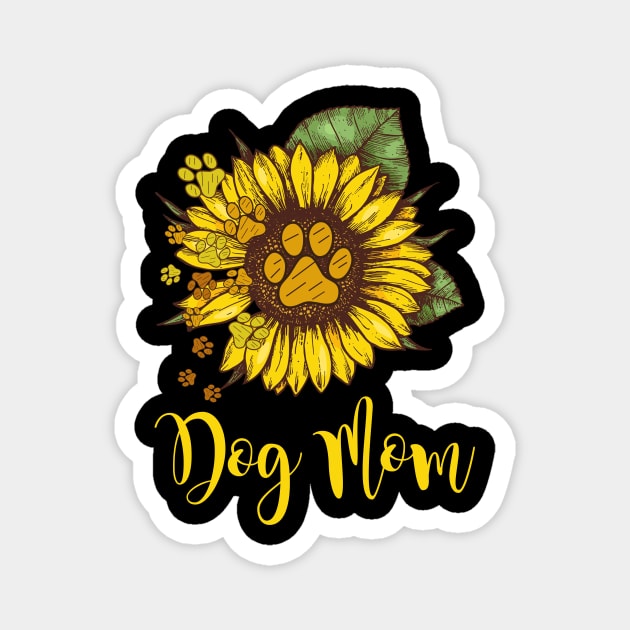 SUNFLOWER DOG MOM Magnet by gotravele store