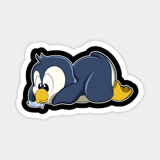 Penguin with Fish Magnet
