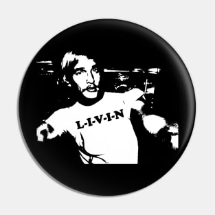 American Confused L-I-V-I-N Comedy Gift for Fans Lovers Pin