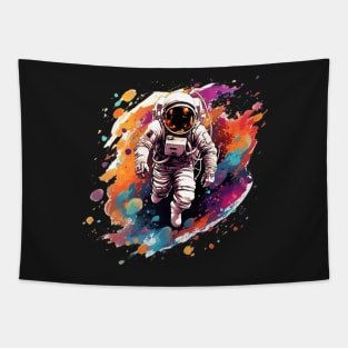 Colorful abstract astronaut watercolor Tapestry