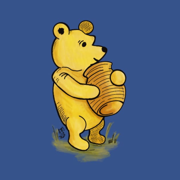 Winnie the Pooh and his jar of hunny by Alt World Studios