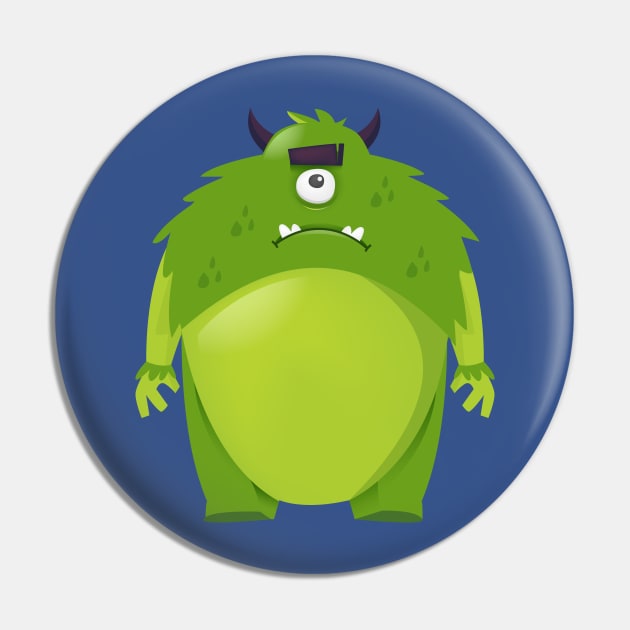 Green Monster Pin by Mako Design 