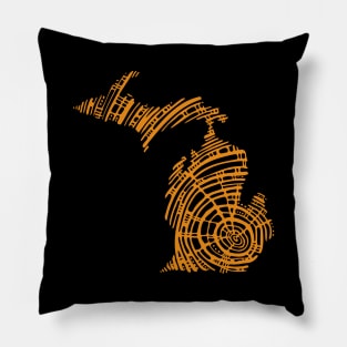 Michigan Roots Tree Rings Pillow