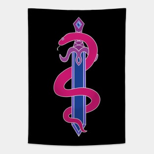 Sword and Snake (Bisexual Colors) Tapestry