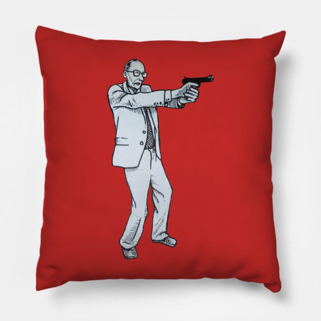 William S.Burroughs Pillow by AndersHoberg