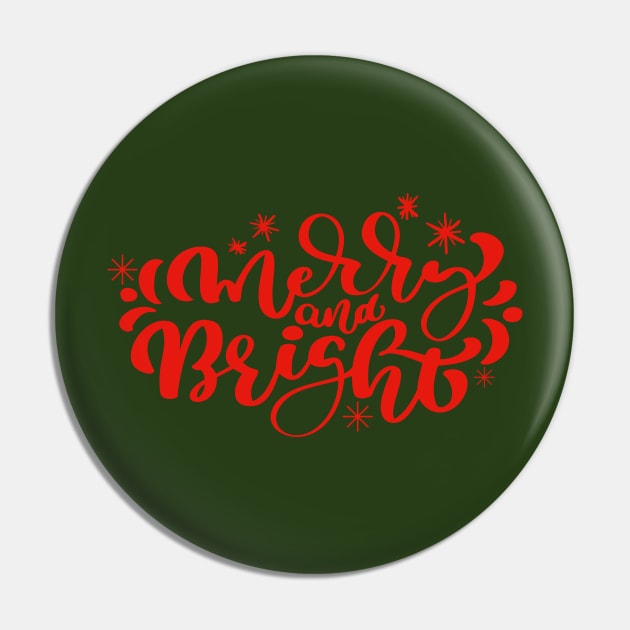 Christmas Merry and Bright Pin by LadyAga