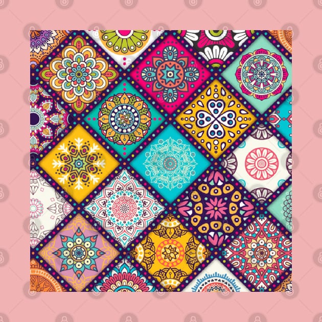 Retro Colorful Vintage Pattern by KCcreatives