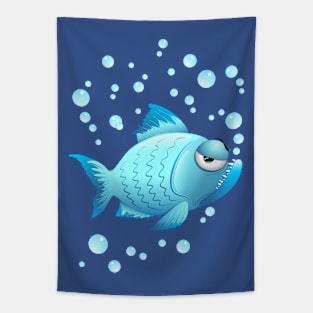 Grumpy fish Tapestry