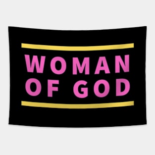 Woman Of God | Christian Typography Tapestry