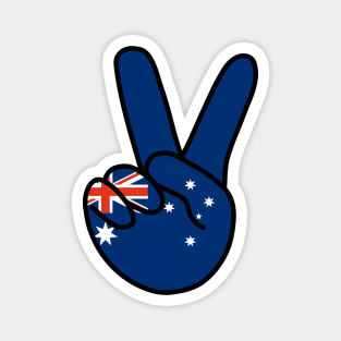 Australia Flag V Sign Magnet