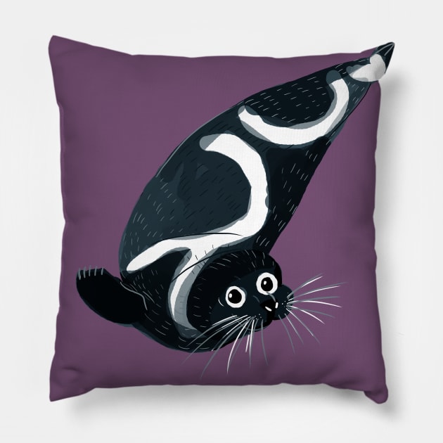 Ribbon seal Pillow by belettelepink