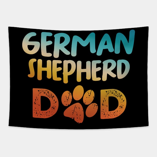 German Shepherd Dad Tapestry by MetropawlitanDesigns