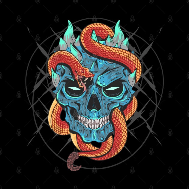 Snake Skull by ManxHaven