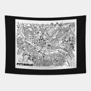 Pittsburgh Street Map Tapestry