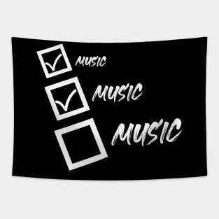 To Do Music ( White ) Tapestry