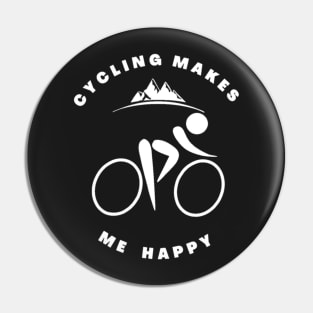 Cycling is happiness Pin