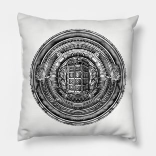 Aztec Time lord Phone box Pillow