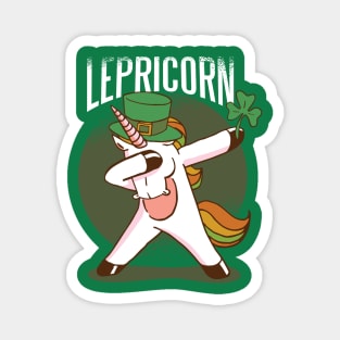 St Patricks Day Girls Dabbing Unicorn Leprechaun Lepricorn Magnet