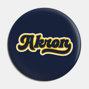 Retro Akron Script Pin