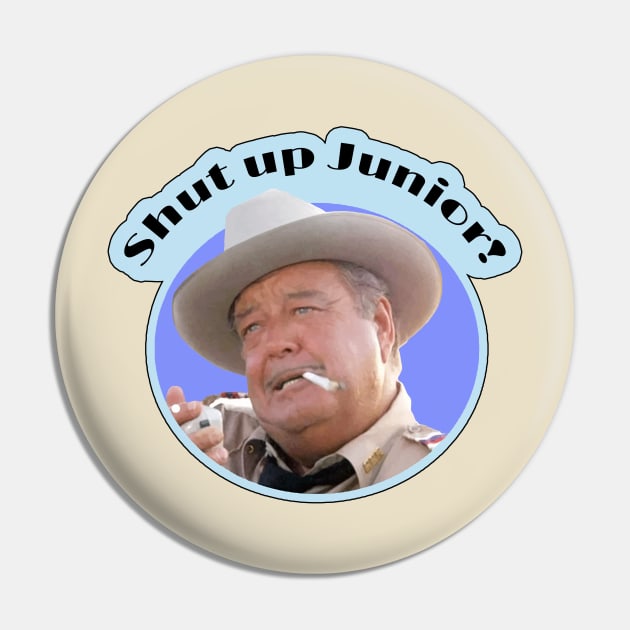 Buford T Justice Sheriff Smokey and the Bandit T-Shirt Pin by HellraiserDesigns