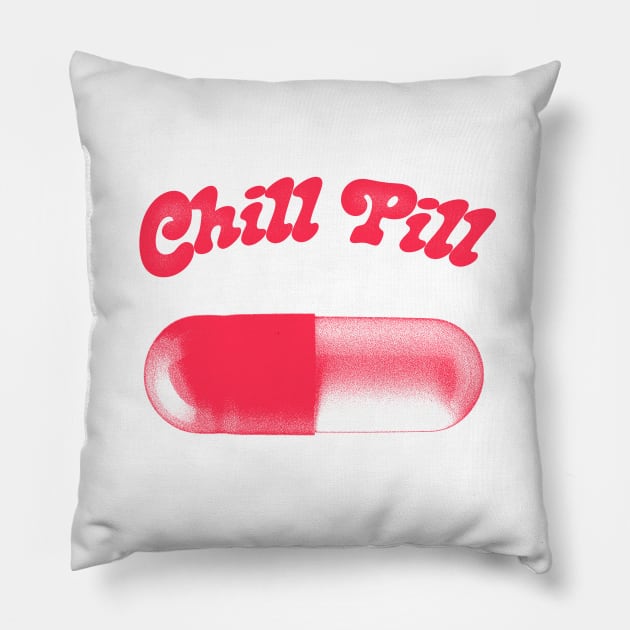 Chill Pill  /// Retro Aesthetic Design Pillow by DankFutura