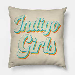 vintage color indigo girls Pillow