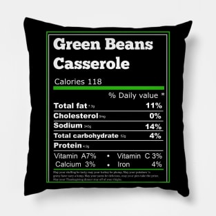 Green Beans Casserole Nutrition Pillow