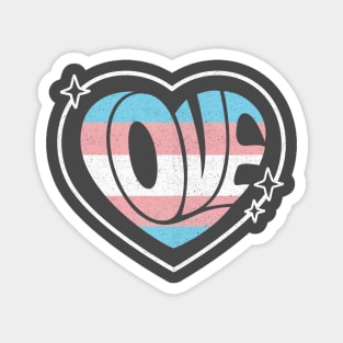 Trans Love Heart Magnet