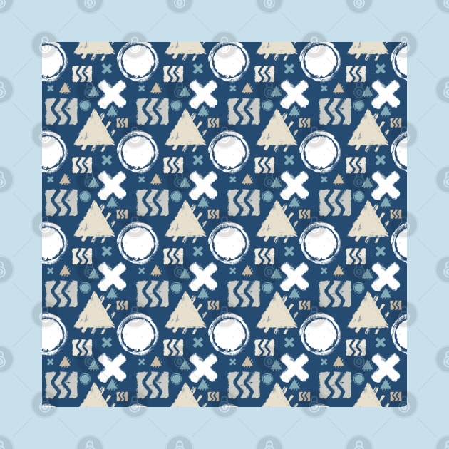 ❆ Winter Geometrix ❆ Vintage Retro Mid Century abstract pattern by Naumovski